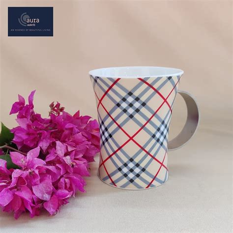 pink burberry mug